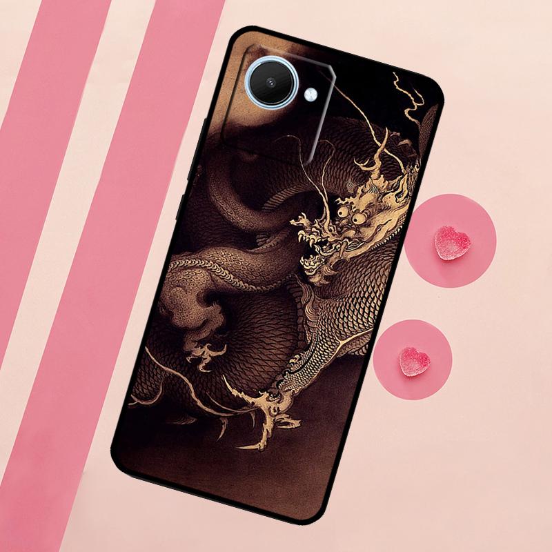 Chinese Style Crane Dragon For Realme 15 10 11 12 13 14 Pro Plus C65 C67 C75 C63 C61 C55 C51 C53 C35 GT6 GT7 Pro Case