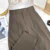 Women's High-Waisted Straight-Leg Suit Pants - Korean Style, Slimming, Casual, Spring/Autumn 2025