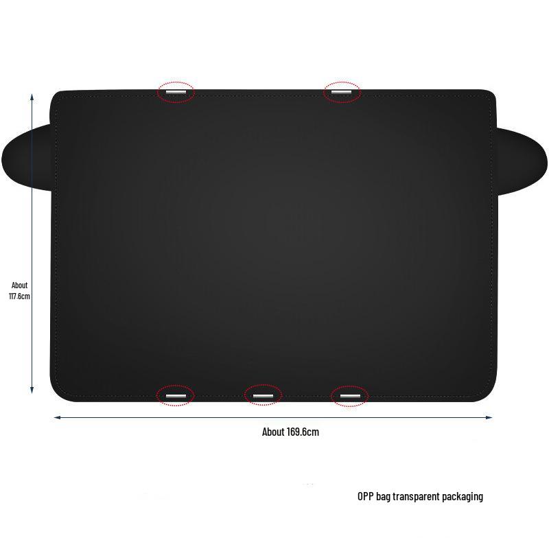 Magnetic 190T Silver-Coated Fabric Windshield Snow and Sun Shield Cover