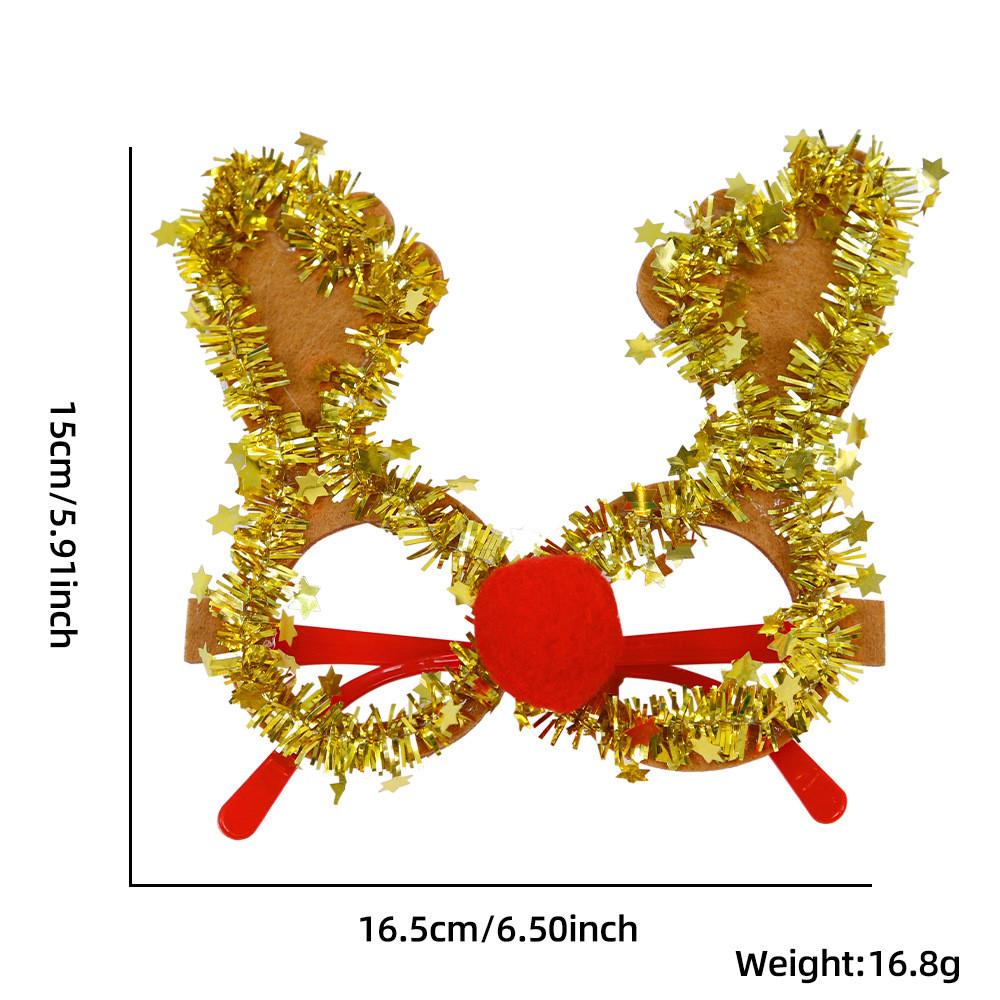 

Colorful Christmas Party Glasses For Adults And Children Featuring Fun Holiday Styles Gold Antlers