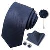 Brown Paisley Men's Tie, Pocket Square, Cufflinks & Boutonniere Set for Business Formal Wear.