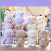 Adorable Plush Teddy Bear Keychain Soft Short Plush Stuffed Animal Backpack Charm