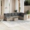 VidaXL Garden Lounge Set with Cushions 9 Pcs, Patio Sofas, Patio Furniture Set, Outdoor Furniture, Grey 3263288