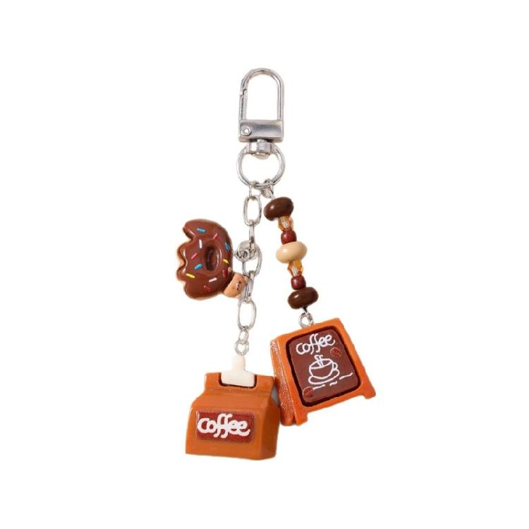 

Unique Bread And Coffee Simulation Keychain Fashion Item For Personalize Styles