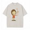 Hot Sale Yoshitomo Nara Vintage Washed Tshirt Men Women Casual Funny T Shirt Male Cotton Oversized Short Sleeve Tops Streetwear