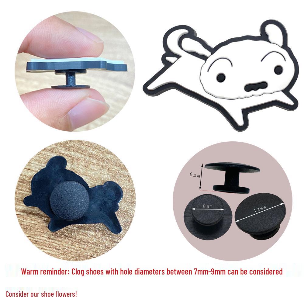 Crayon Shin-chan Crocs Charms Set: 20 Stylish Shoe Accessories, DIY Soft Rubber PVC Buckles