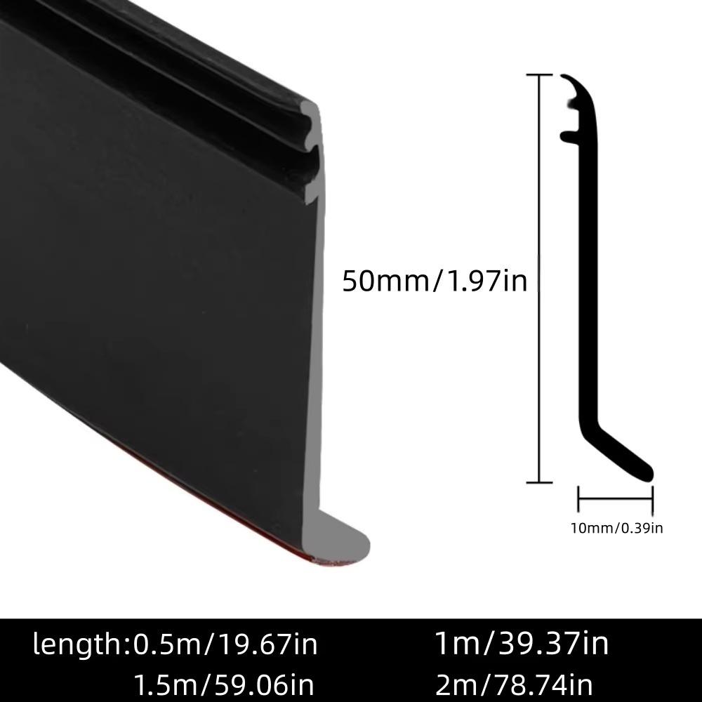 1pc 5cm/1.97in TPE Window Water Blocking Bar Sliding Window Rain Weatherstrip Home Balcony Insulation Windproof Sealing
