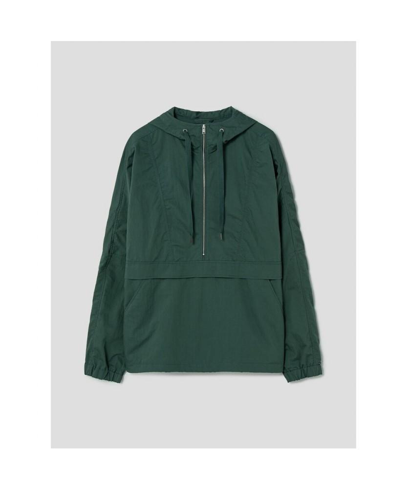 Shift.G Overfit Cotton Hood Anorak Green