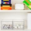 M-Modern-2 Pack Stackable Makeup Organizer Storage Box Clear Plastic Storage Box Acrylic Bathroom Organizer