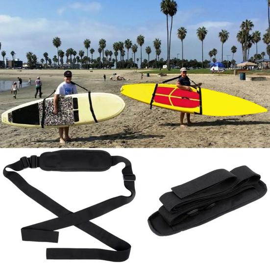 Kayak Carry Strap Hands-Free Adjustable SUP Shoulder Strap with Padded Sling for Canoe Surfboard Paddle Board Accessories