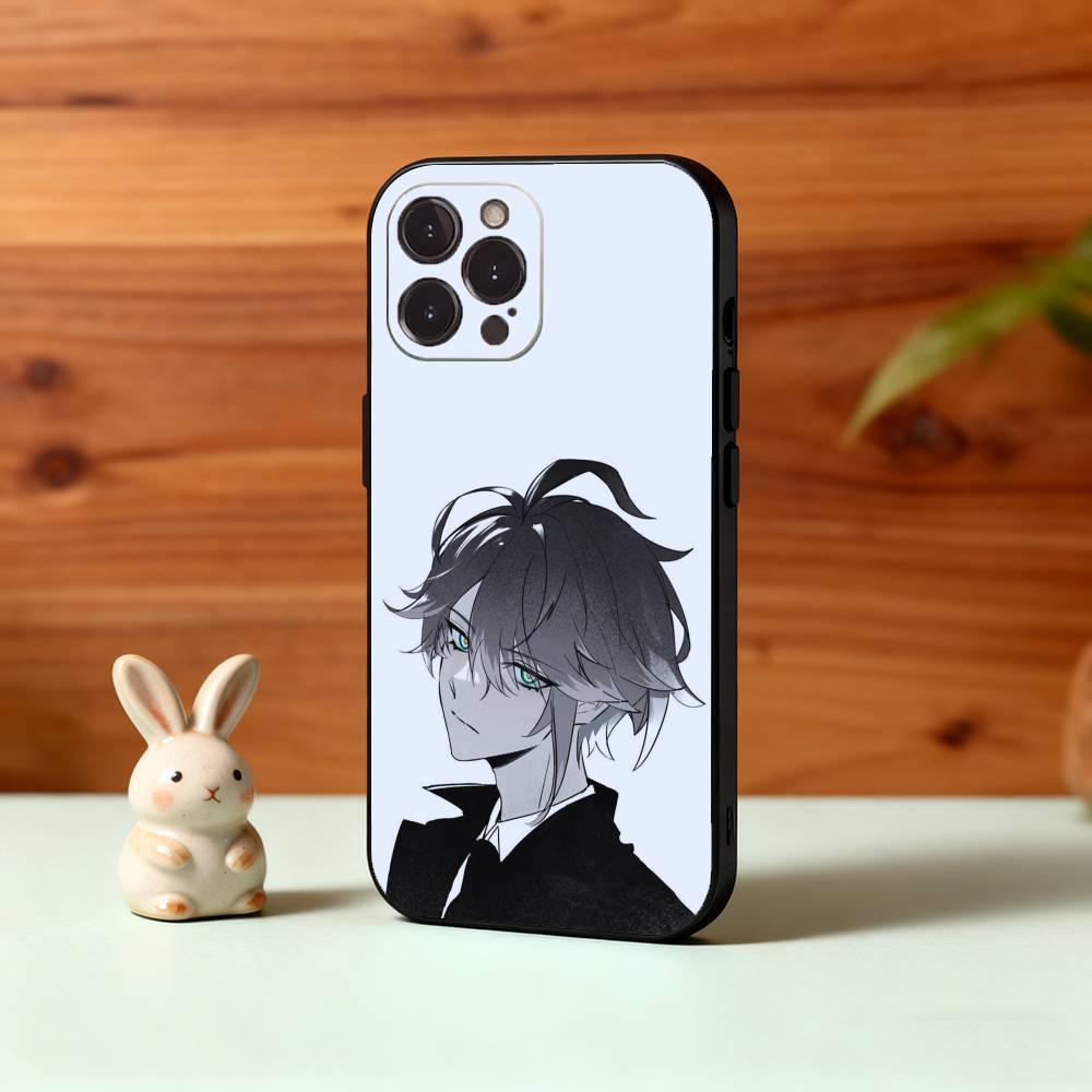 Genshin Alhaitham Phone Case For iPhone17 16 15 14 13 12 11 Pro Max Plus,5G Soft Black Case