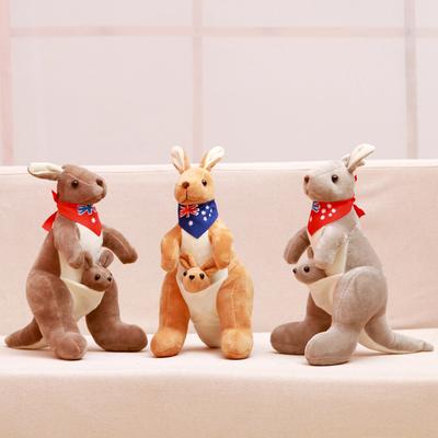 35Cm Lovely Mother & Child Kangaroo Plush Toys Plushie Pillow Big Size Stuffed Dolls For Baby Room Decor Birthday Christmas Gift