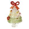 Seasonal Home Festive Ornament Glazed Christmas Tree Figurine, Colorful Miniature Xmas Decor, Handcrafted Exquisite Gift for Colleagues Glass