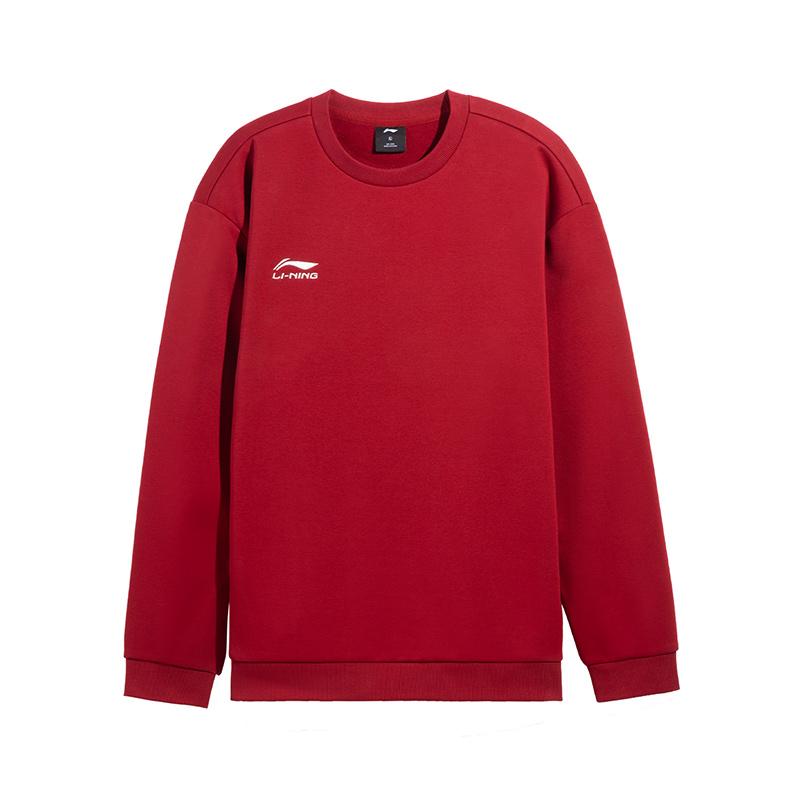 Li Ning Sweatshirts Unisex Vintage Red Crew Neck Moderate AWDVH11-4 2XL