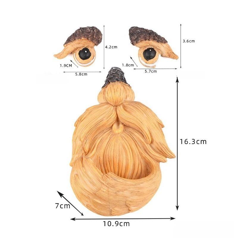 

3pcs/set Resin Craft Bird Feeder for Tree Monsters Garden Bird Feeder Outdoor Courtyard Personalized Decoration Modern Simple