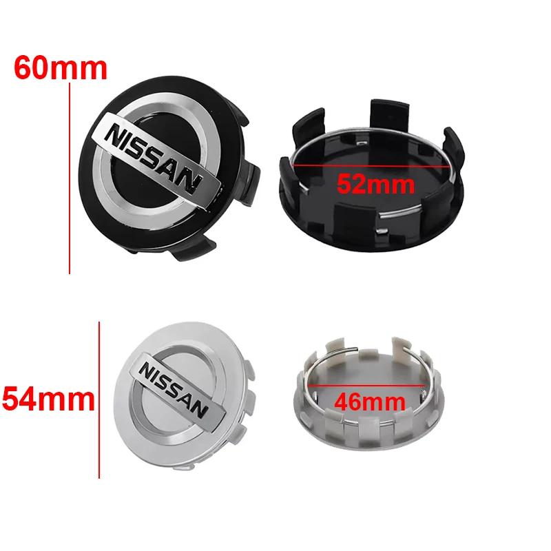 Coprimozzi per Nissan 54mm 60mm Copricoppette Ruota Auto X-Trail Qashqai Juke Leaf Micra Note Kicks 350Z Patrol Pulsar Nismo