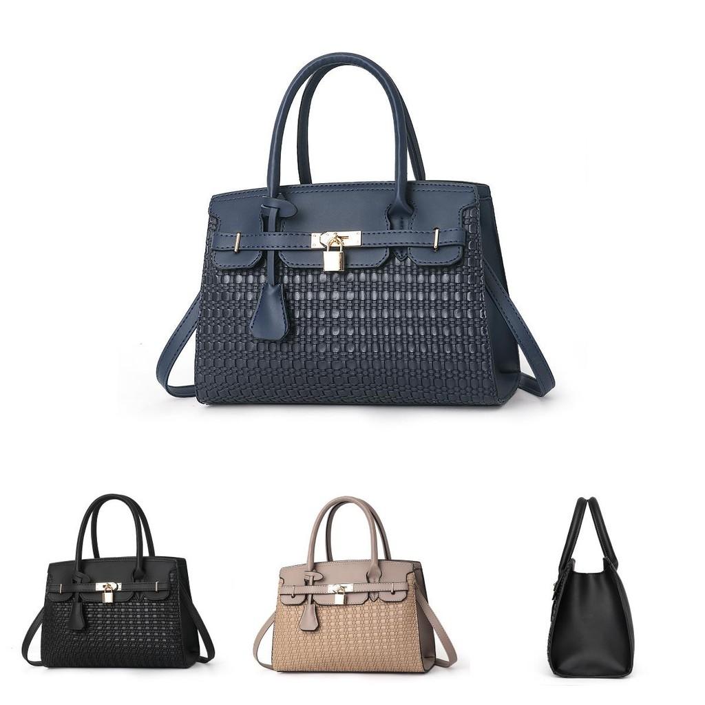 Pu Tote Bag For Women With Printed Design And Lock Closure For Daily Use