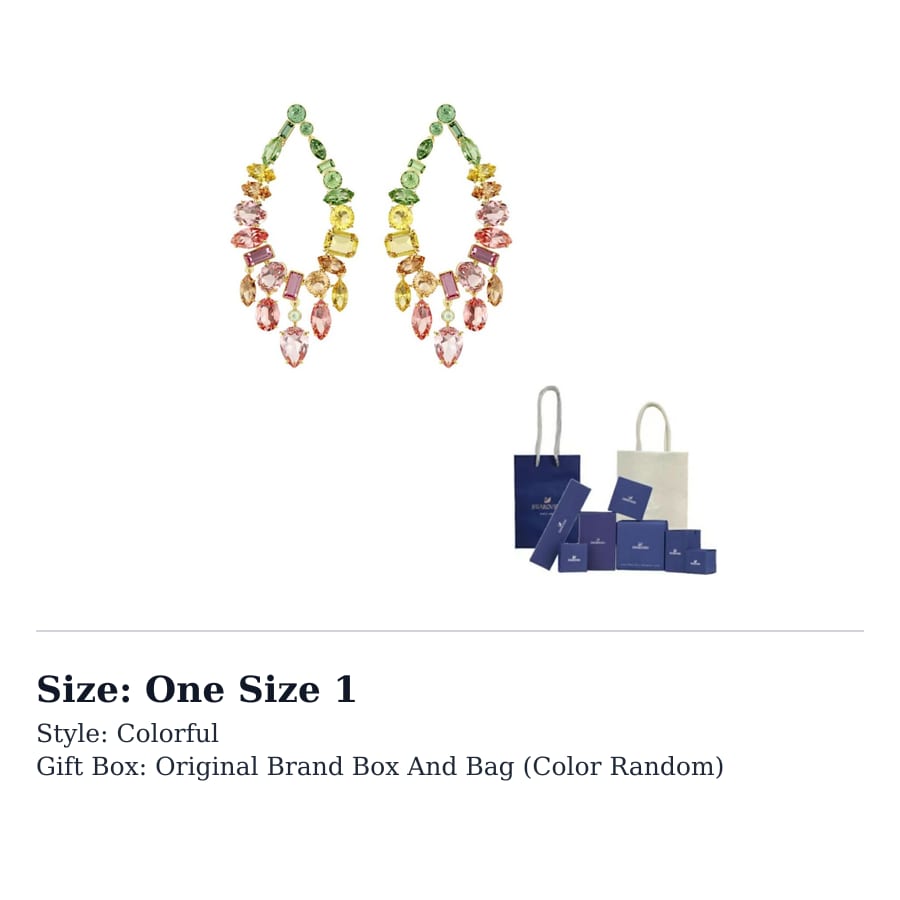 Swarovski Gema Earrings Women's Multicolor 5737445