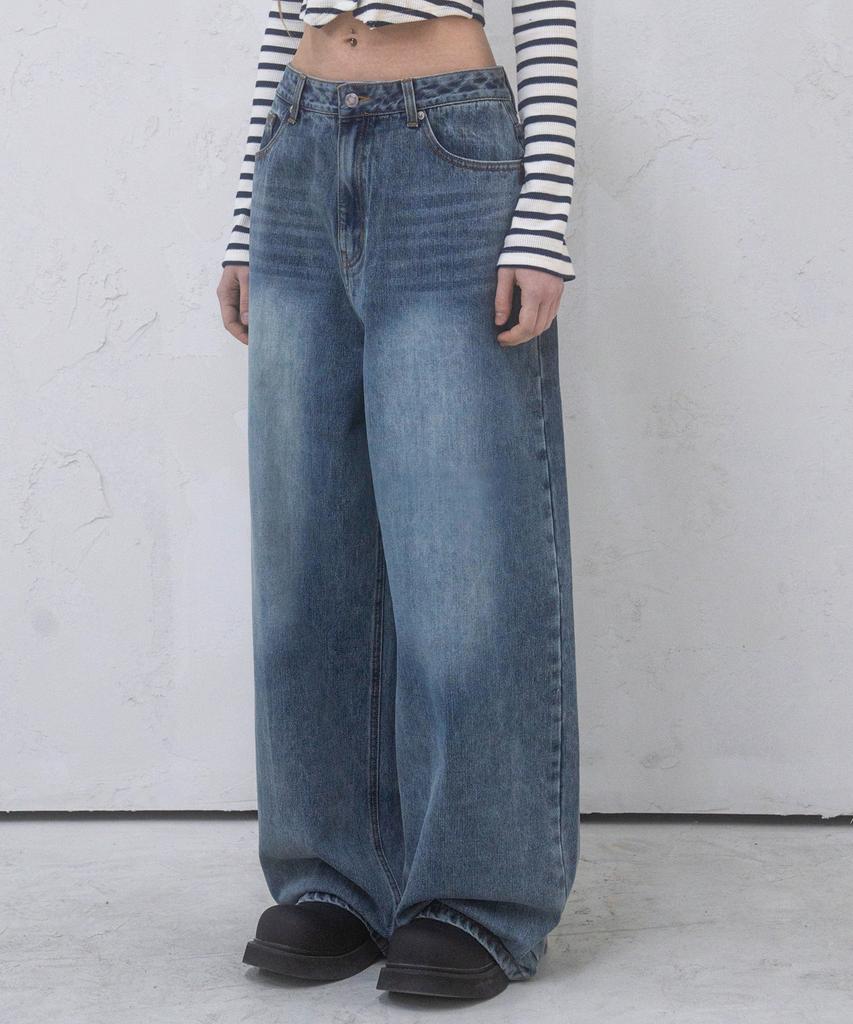 AVANDRESS Basic Brush Daily Wide Pants Washing Black (B Type)