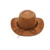 Ethnic Wind Roll Brim Top Hat, European, American And Western Cowboy Hat, Tibetan Warped Edge Bull Head Accessories, Men And Women Wholesale Sunscreen