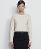 MUSINSA STANDARD WOMAN [Cooltandard] Women'S Crew Neck Crop Long Sleeve T-Shirt [Ecru]