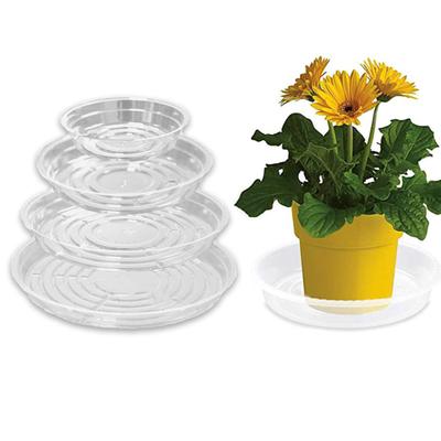 10Pcs Transparent Plastic Plant Saucers Drip Trays Round Shape Not Easily Deformed Clear Indoor Planter Pot Plate Dish
