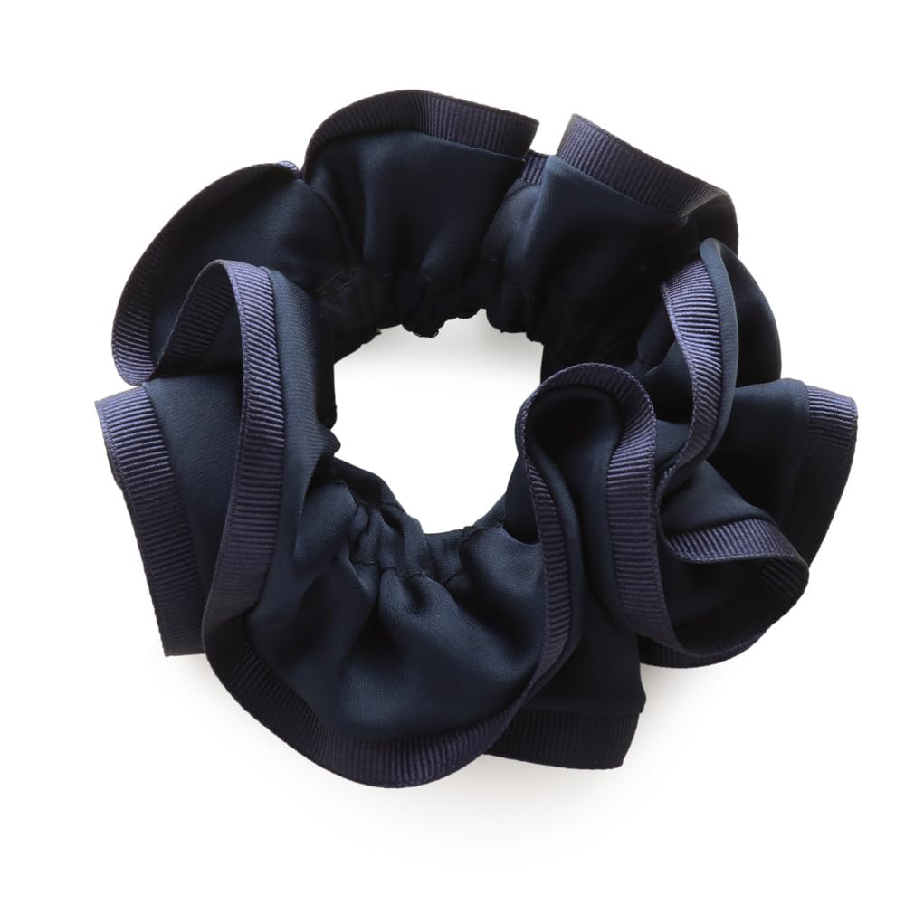 JewelVOX Chouchou Hair Accessory Womens Grosgrain Plain Simple Tie Adult Stylish Navy