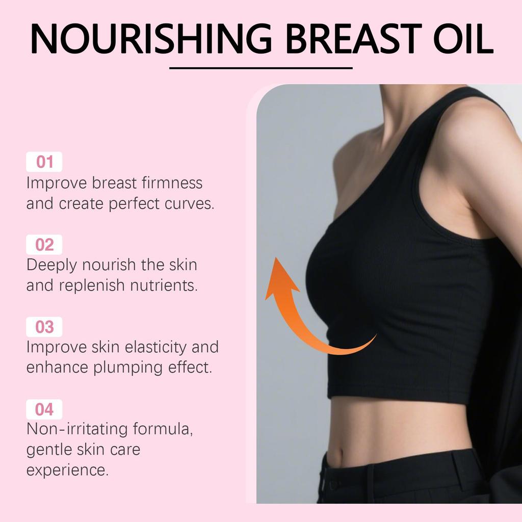 OceAura Breast Growth Oil Turmeric Lifts Chest Tighten Skin Firming Massage Deep Nourishment Breast Enlargement Oil for Women