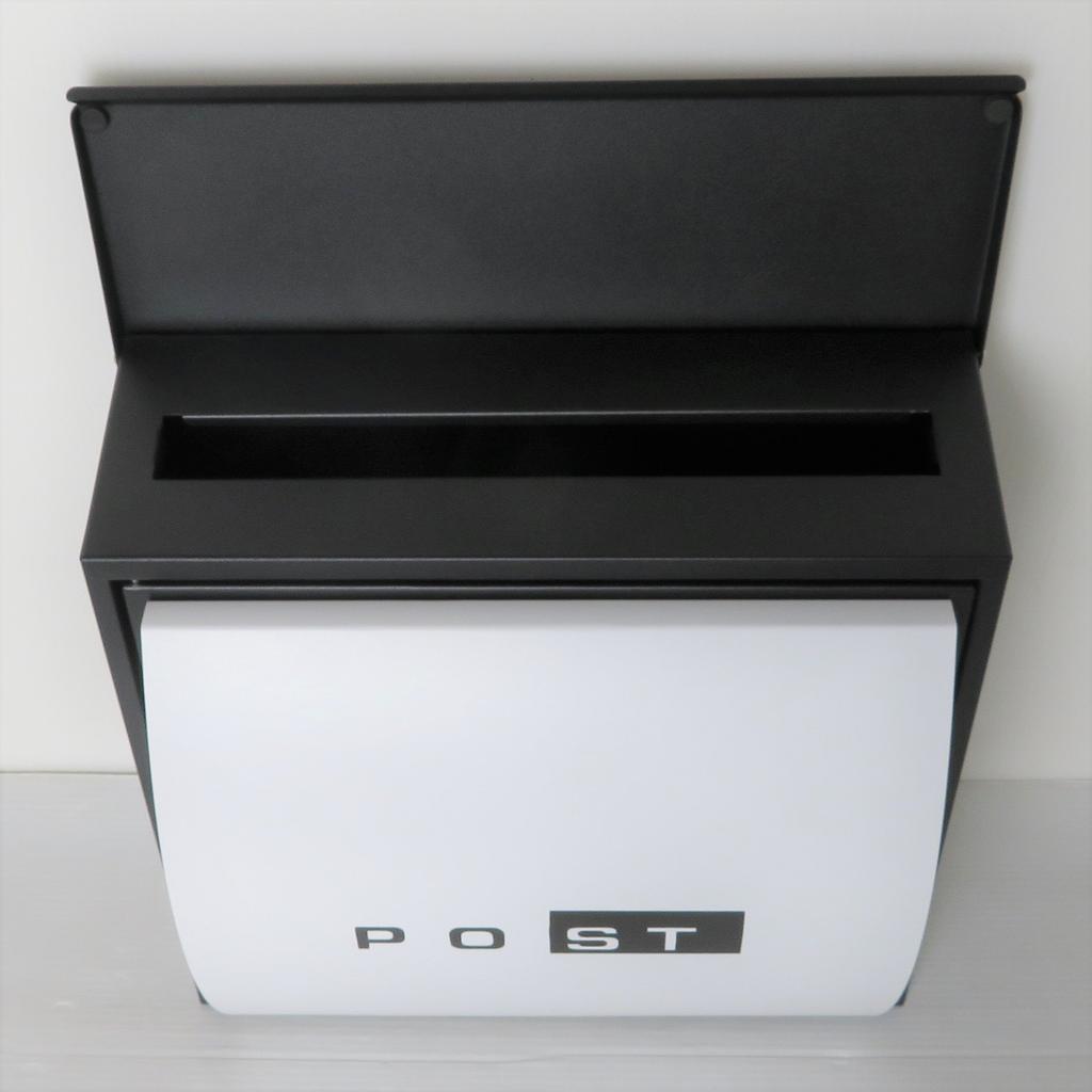 Stylish Scandinavian Design Large Mailbox with Wall Mounting Key and Magnetic Included, White PM363