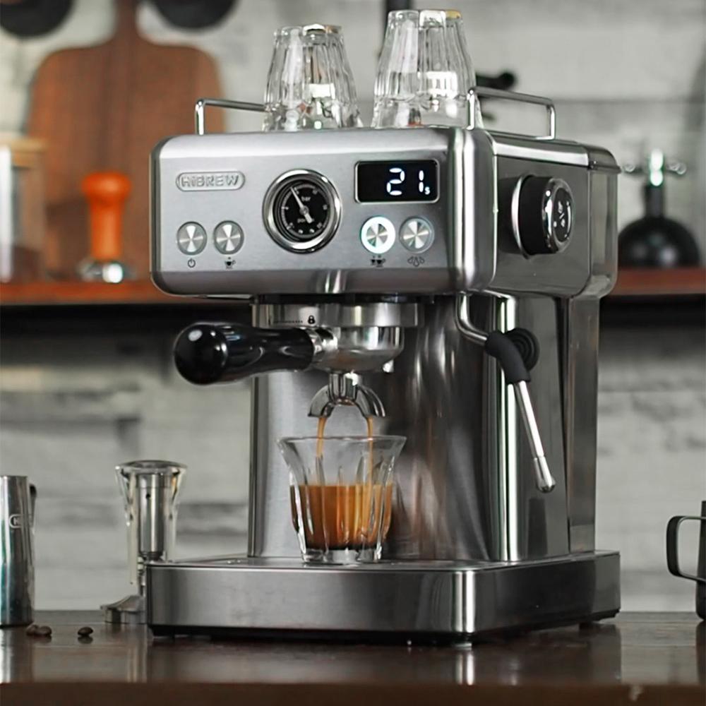 Espressomaschine Hibrew H10A 20 Bar Milchaufschäumer Temperatur einstellbar 350ml Kännchen