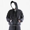 Vintage Streetwear Hoodie Pants Set Womens Washed Cotton Blend Gothic Patchwork Casual Two-Piece Outfit