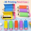 Creative Pencil Case 3D Printing Stationery Box Compact Pen Storage Box  Travel Use