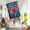 2D Flat - 2D Flat - 2D Flat, 1pc Happy Mother'S Day Floral And Butterfly Garden Flag  Double-Sided Polyester Outdoor Yard Decoration, Vibrant Colors, 