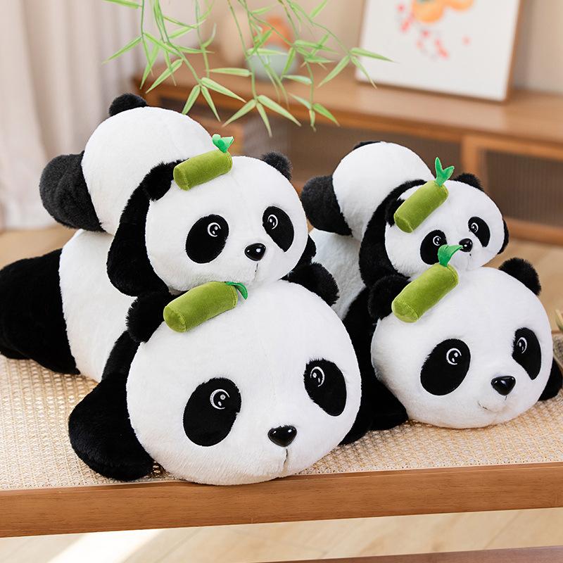 Papa Panda Doll Bamboo Giant Panda Plush Toy Cute Cartoon Doll Chengdu Giant Panda Travel Souvenir