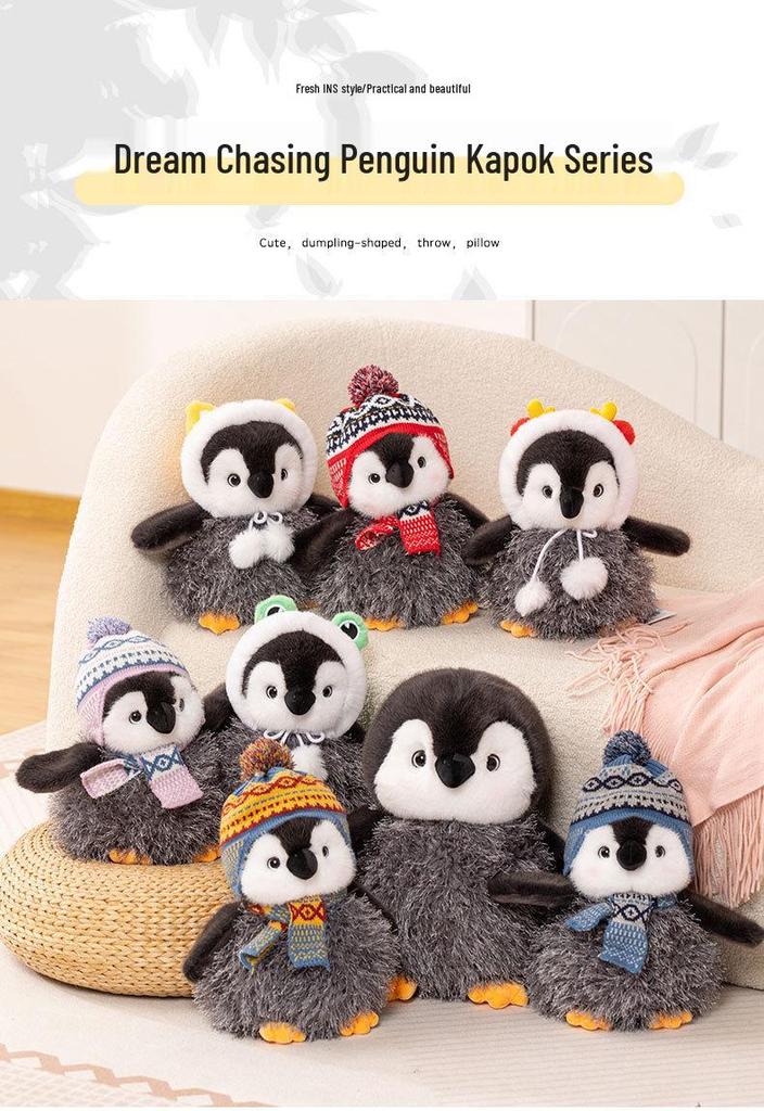 Winter Cute Hooded Penguin Plush Scarf Toy for Girls - Perfect Birthday Gift