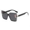 Frameless Cut-Edge Sunglasses with Rhinestones - Trendy European & American Style for Big Face Slimming and Sun Protection