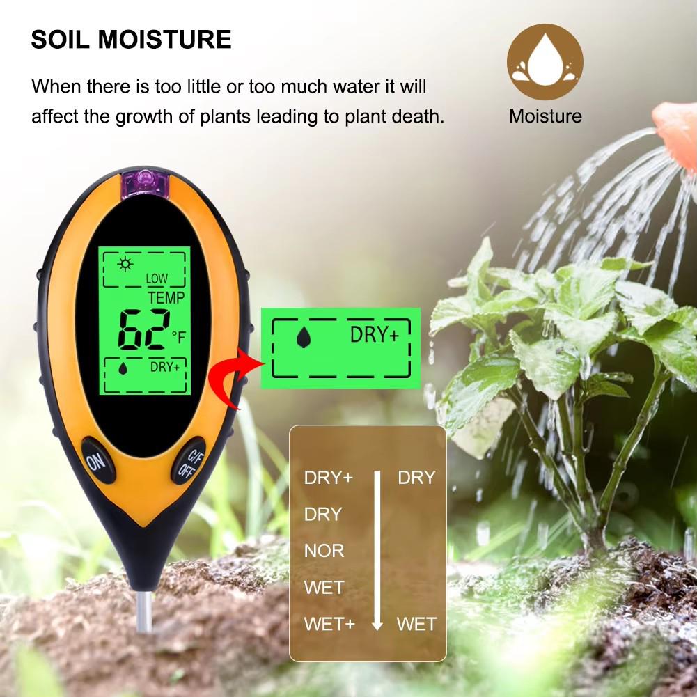 Soil Moisture, pH, and Light Sensor for Plants