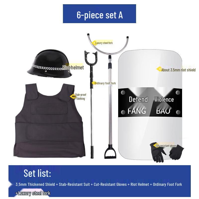 Anti-Riot 6-Piece Security Gear Set