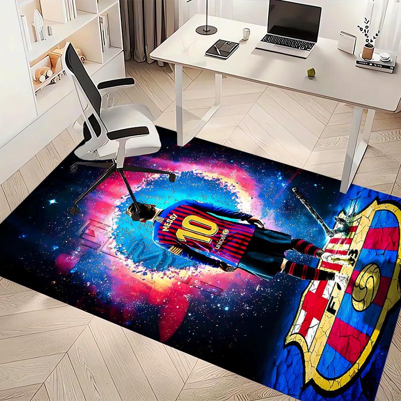 Football Star Messi Printed Absorbent Washable Carpet, Non-Slip Bathroom Mats, Kitchen Rugs, Yoga Mat,Living Room Entrance, Camping Picnic Rugs