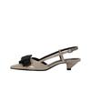 Pu Open Back Buckle Cone Heel High Heels 3.5Cm Women High Heels Gray 11236410