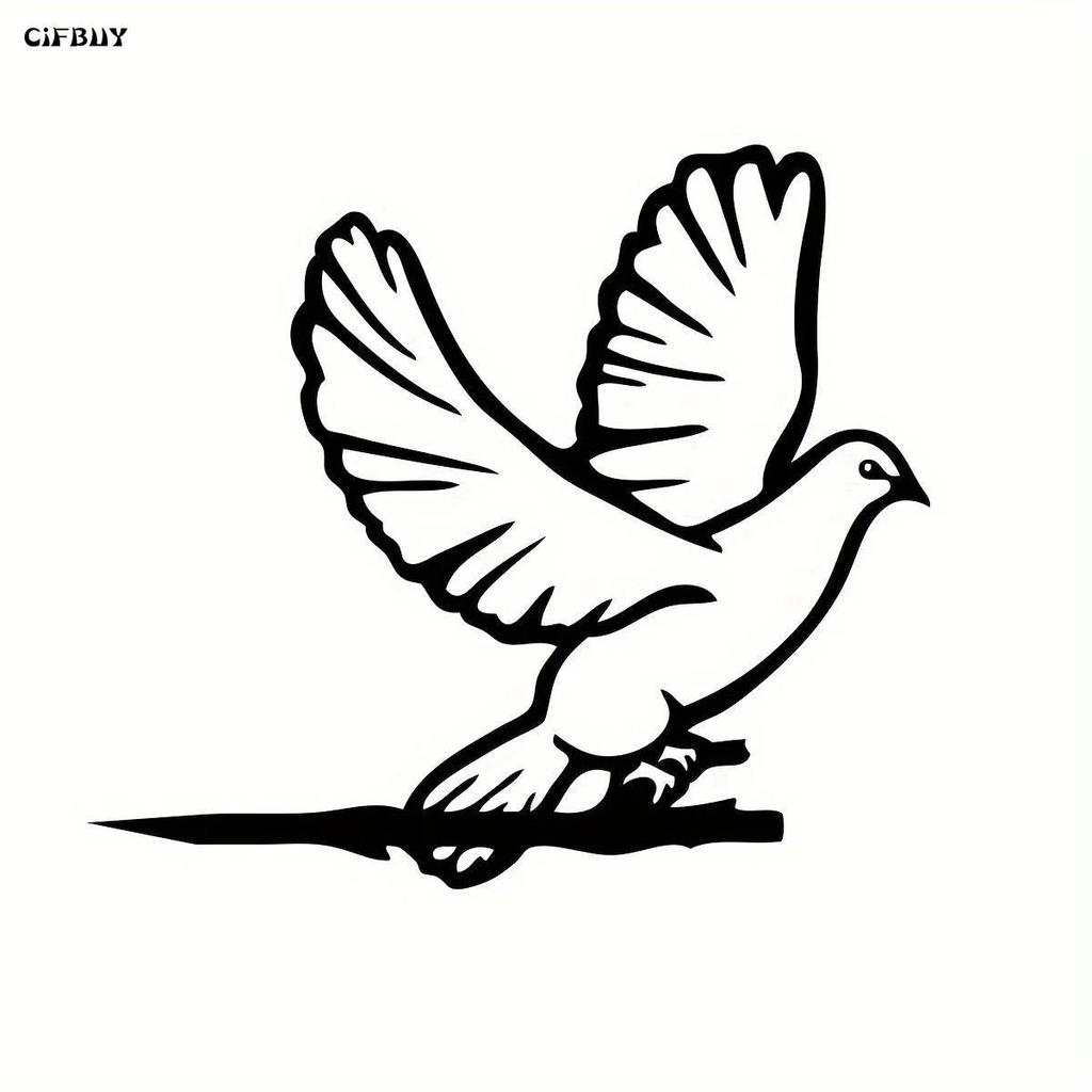 Anticorrosion Metal Pigeon Plaque Elegant Housewarming Gift for Garden