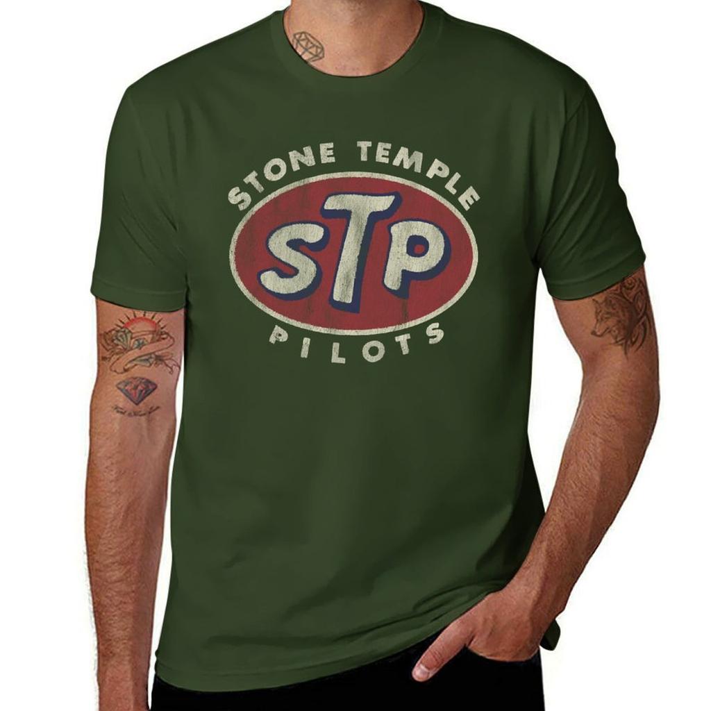 T-shirt basic vintage STP t-shirt nere semplici anime per uomo
