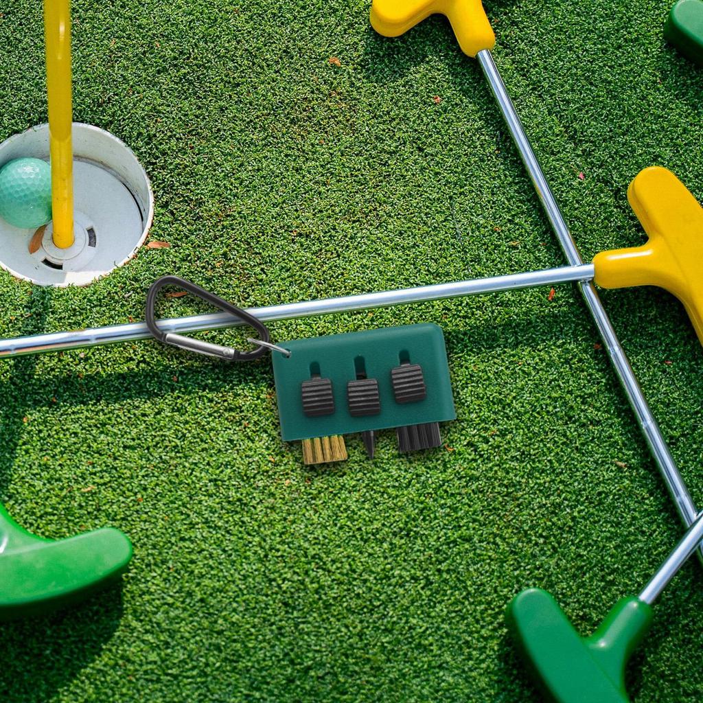 Golf Club Cleaning Brush 3 in 1 Groove Cleaner Tool for Tournament