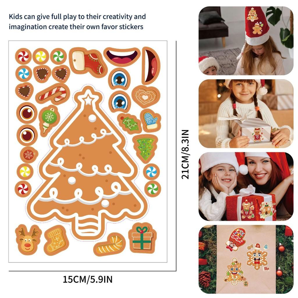 Colorful Cm2408010 Cute Gingerbread Man Stickers Perfect For Kids Birthday Parties