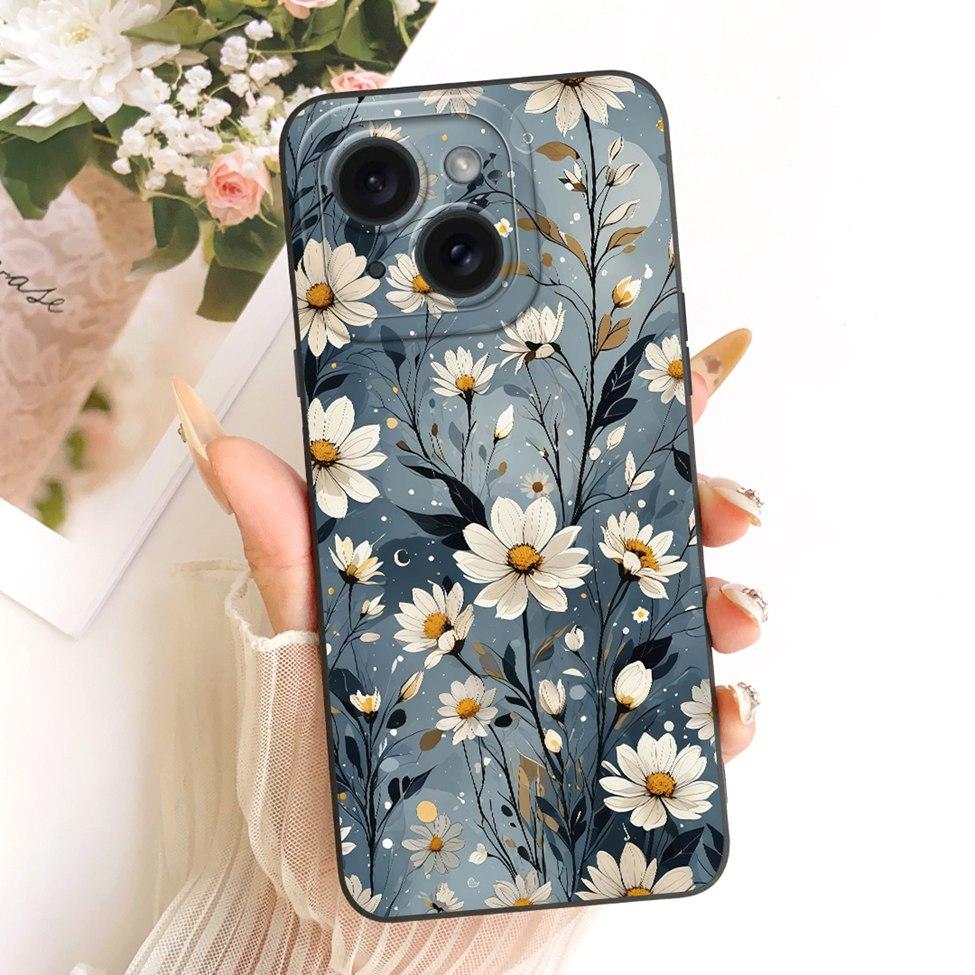 6.1'' Casing For iPhone 15 Case Fashion Cartoon Cute Funny Painted Silicone Phone Cover A3090 A2846 A3089 A3092
