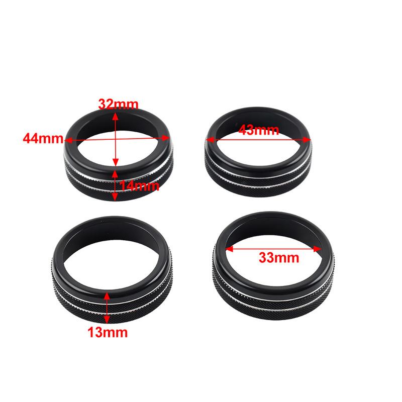 Auto Aluminum AC Climate Control Ring Knob Trim 4Pcs/Set For Toyota Tacoma 2016 2017 2018