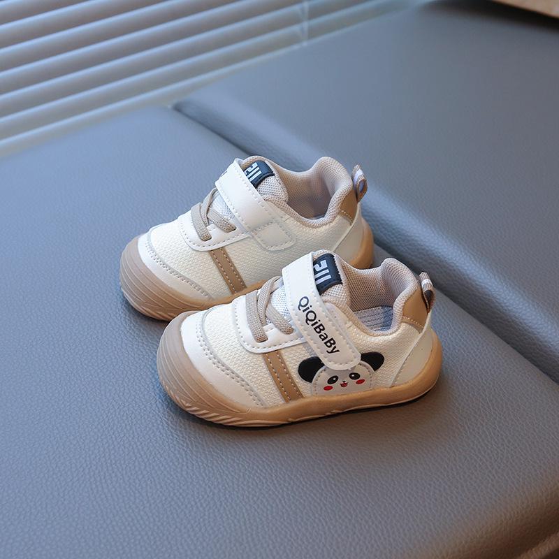 2025 Breathable Mesh Baby Walker Shoes, Soft Sole Cartoon Design for Boys & Girls