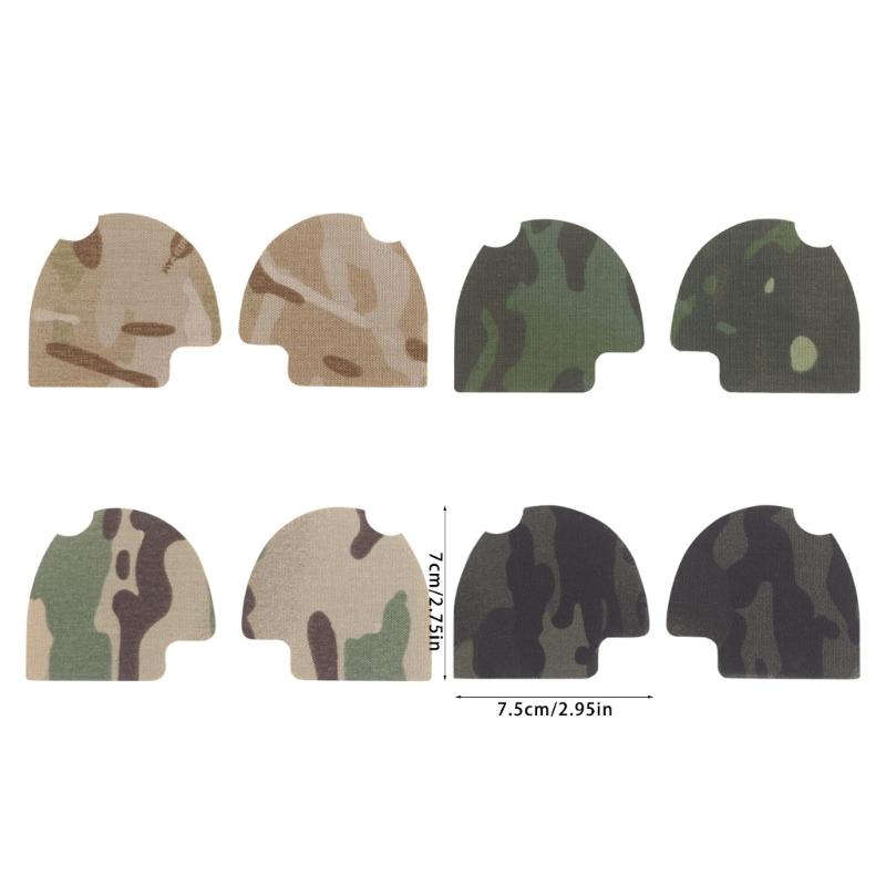 2Pcs Camouflage Earmuff Sticker Camouflage Tape Sticker Headphone Sticker Patches Outdoor Headphone Cover Earmuff Cover