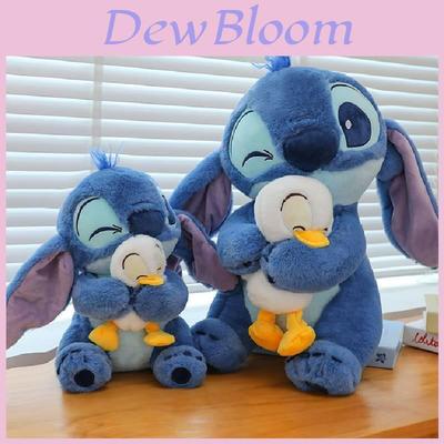 Adorable Duck-hugging Stitch Plush Toy Soft Pp Cotton Stuffed Doll For Kids And Girlfriends Birthday Gifts