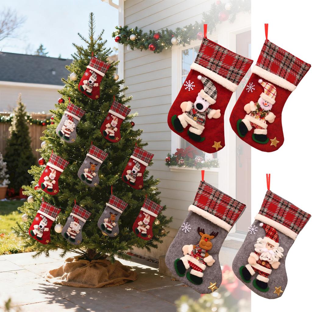 Christmas Atmosphere Decoration Santa Christmas Stocking Gift Bag Candy Bag